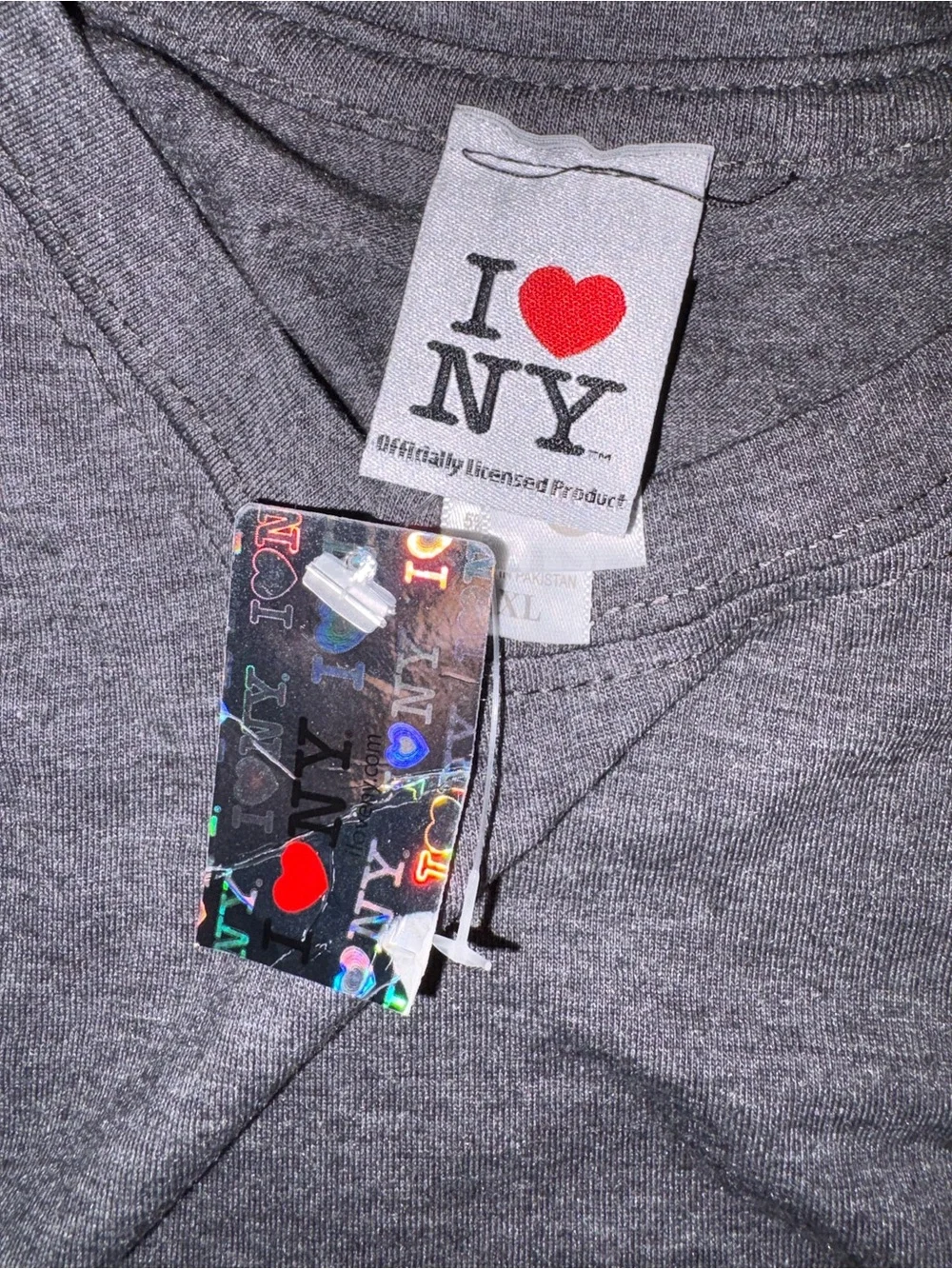 Gray Rhinestone 'I ♥ NY' Short-Sleeve Tee - Picture 4 of 4